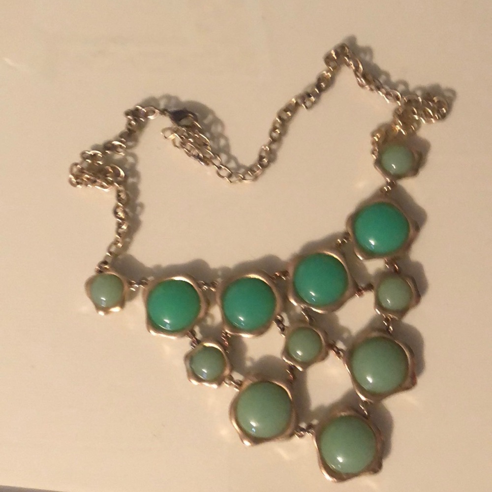 Teal statement necklace